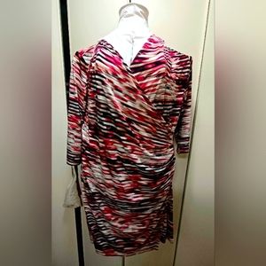 2X Calvin Klein faux wrap dress.  Figure flattering. Bold statement.